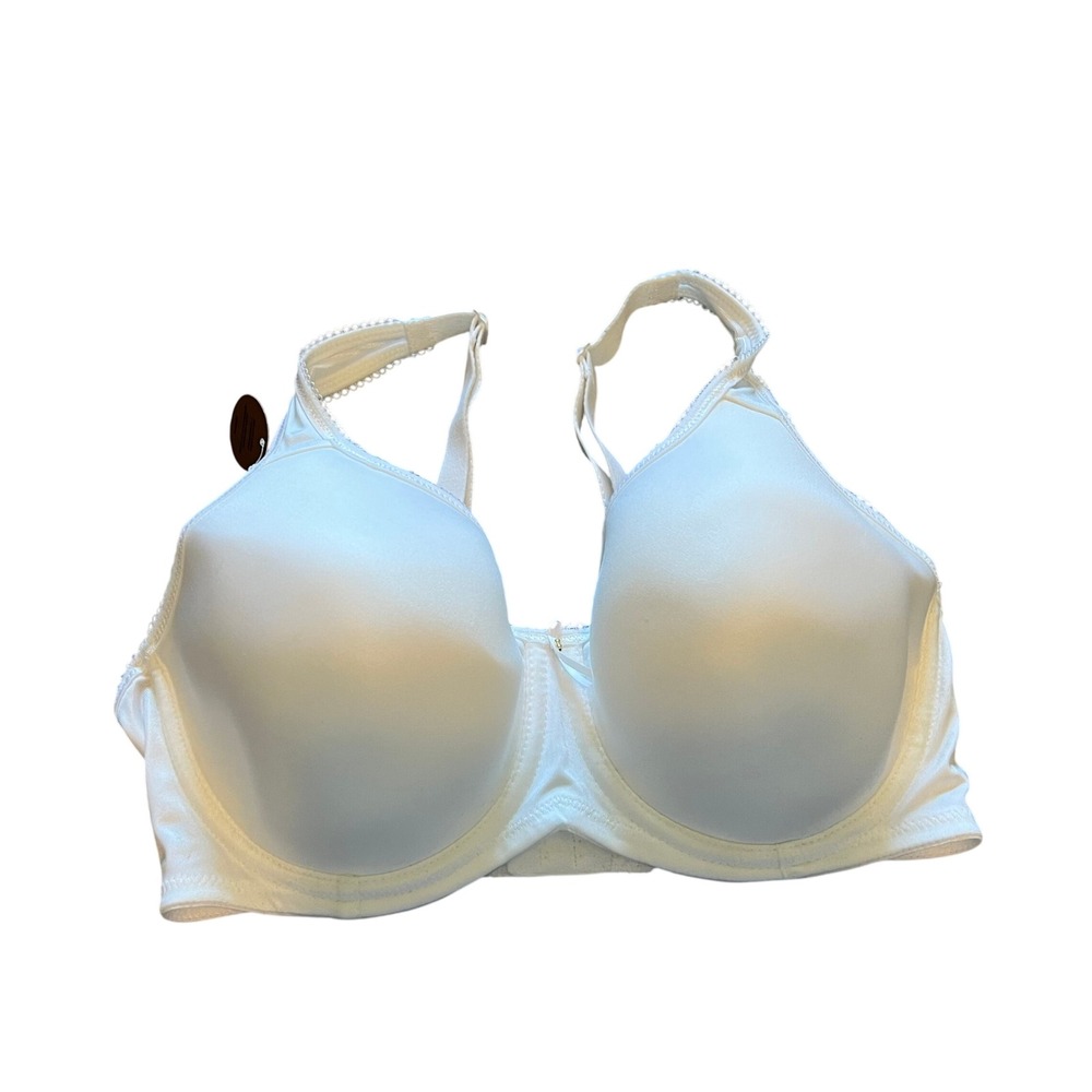 Wacoal White Basic Beauty Full Figure Underwire Bra 853192 US 36D